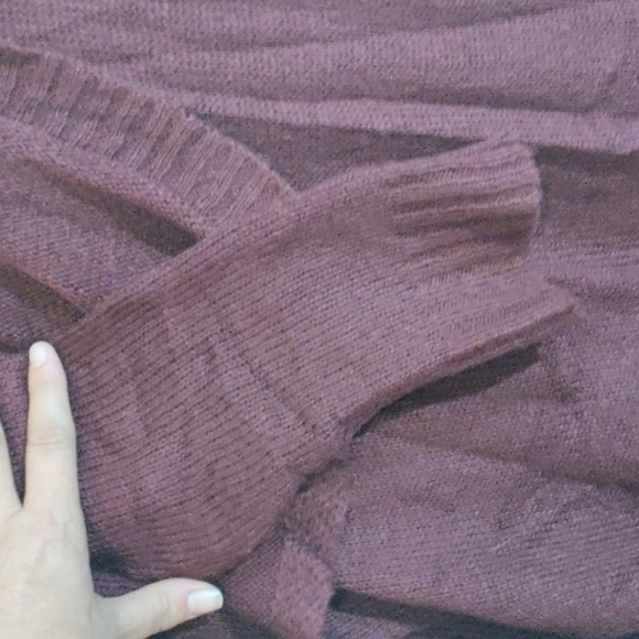 Just Fab open front cardigan sweater 2X burgundy color - Picture 2 of 6